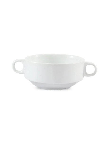 BOWL APILABLE CON ASAS 11x6CM BLANCO PORCELANA SELECTA BOWL APILABLE CON ASAS 11x6CM BLANCO PORCELANA SELECTA