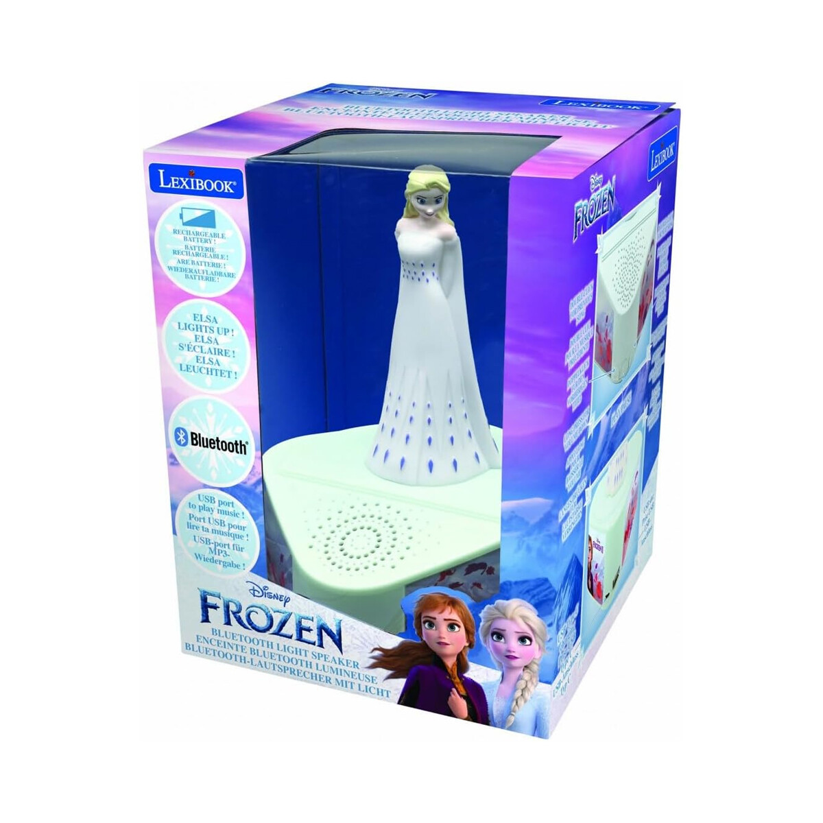 Parlante con Figura 3D Luminosa y Bluetooth Lexibook 21 x 16 cm - Frozen 