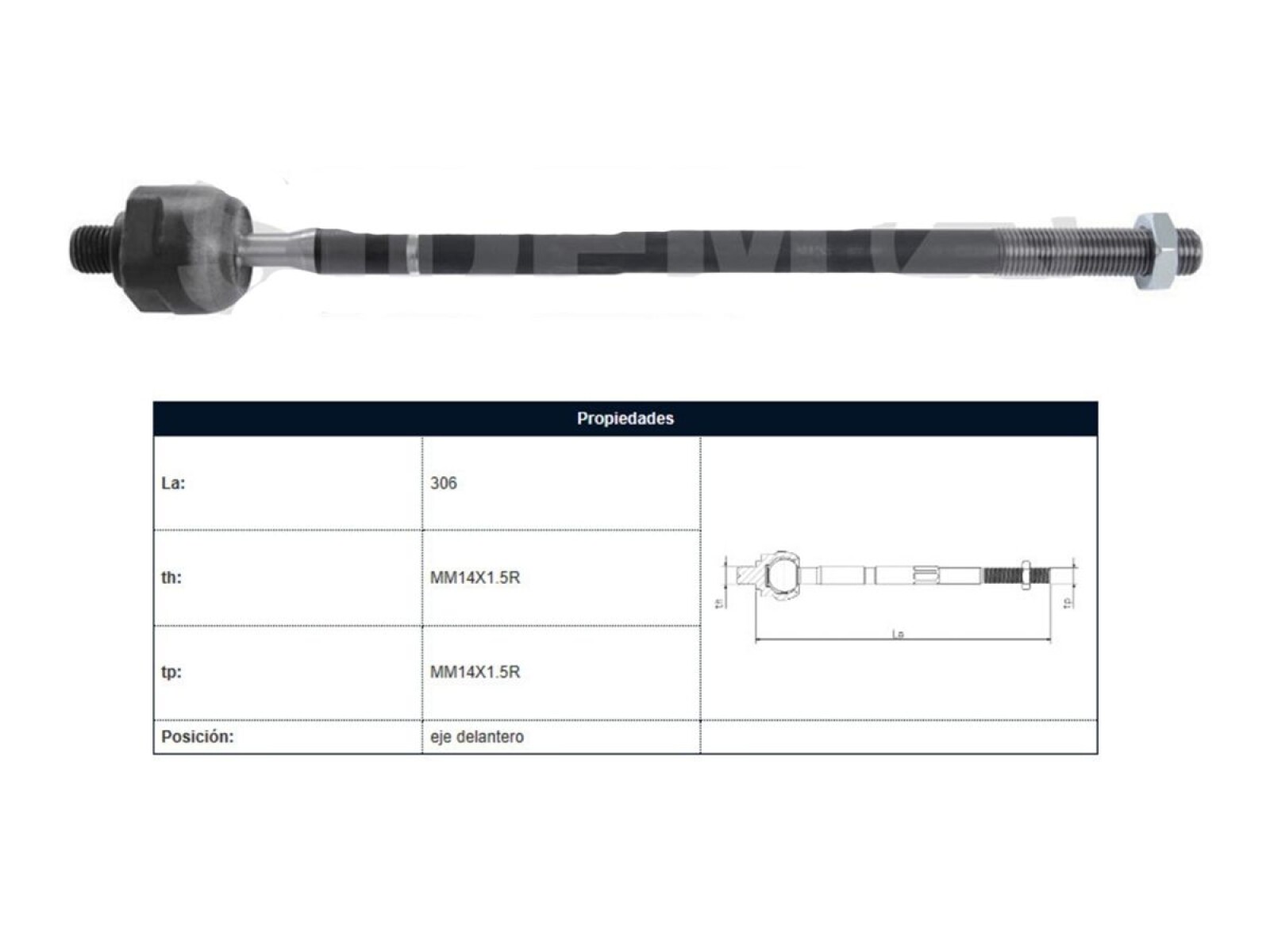 Mate Peug 206/207/Hoggar 98-25 Der/Izq 