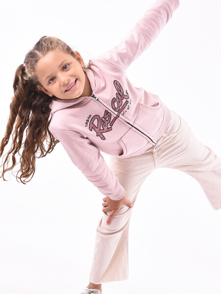 CAMPERA RAS ROSADO