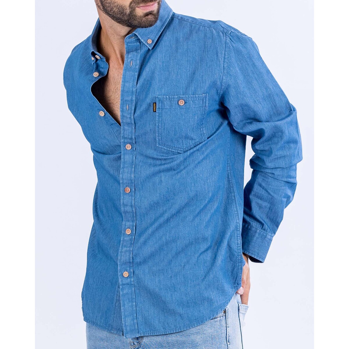 Camisa para hombre lisa UFO Harvest Celeste 