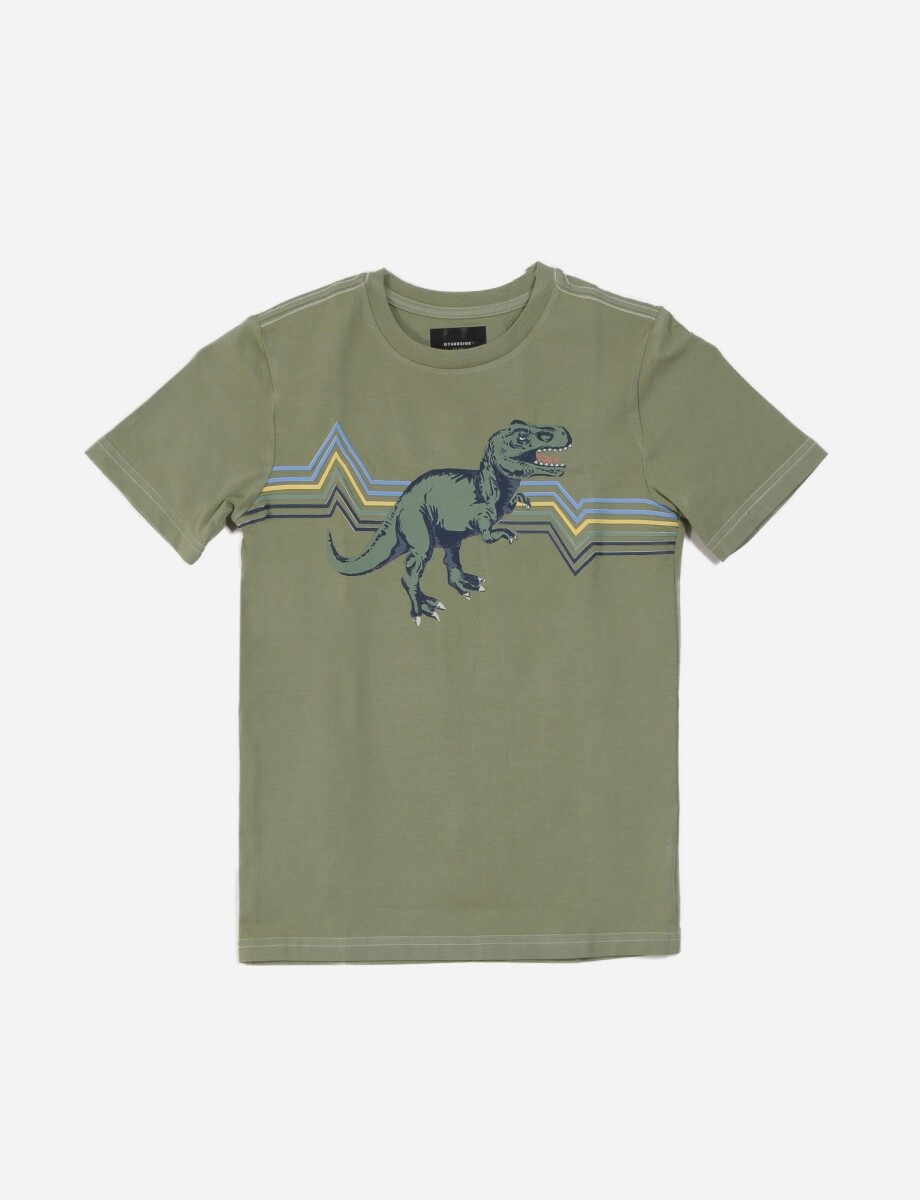 Remera T-REX - Verde oliva 