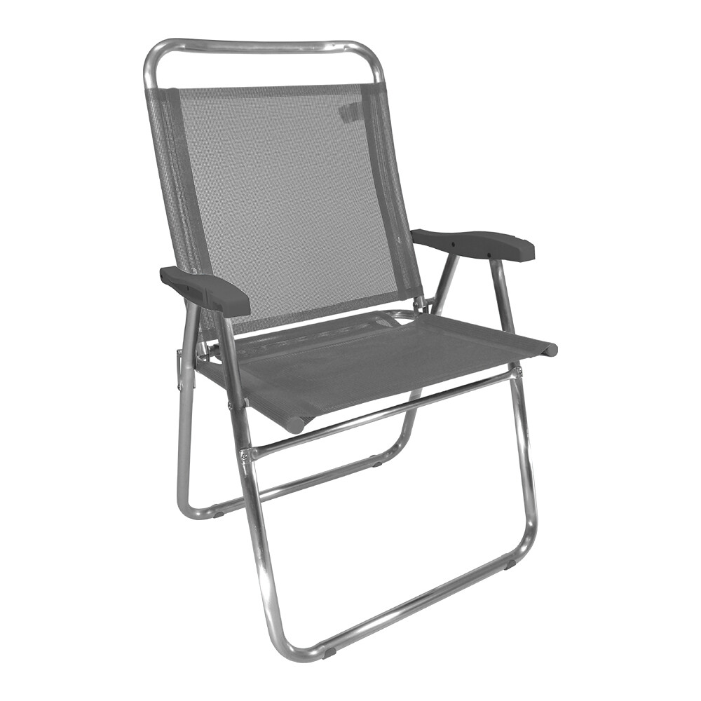 Sillón En Aluminio Nuevo King más Ancho Super Resistente 140 kg GRIS