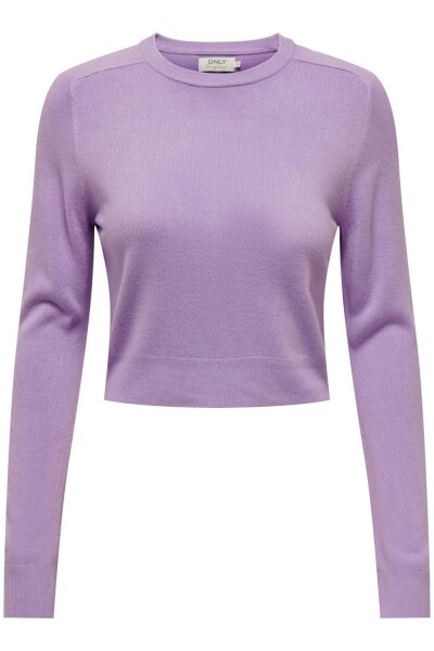 Sweater Sunny Cropped Purple Rose