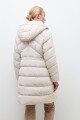 Campera capitoneada con capucha desmontable beige