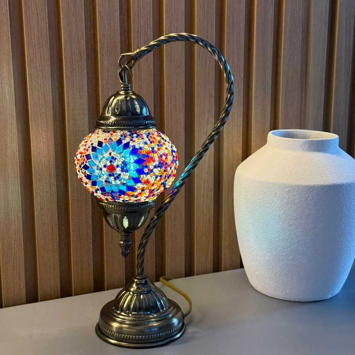 Lámpara De Mesa Turca / Marroquí Alto 37cm x Ø 13cm 