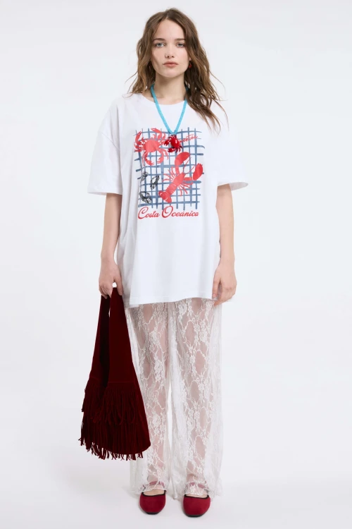 Bolso Flecos Burdeos