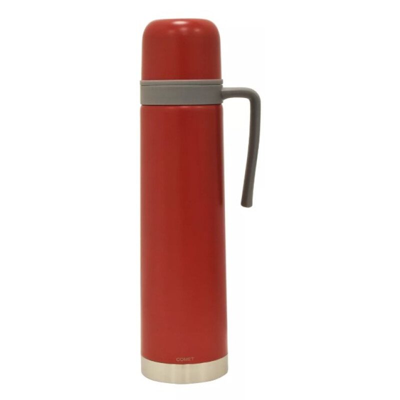 Termo Comet 750 ml Acero Inoxidable con Asa Fija y Pico Cebador Rojo Fuerte