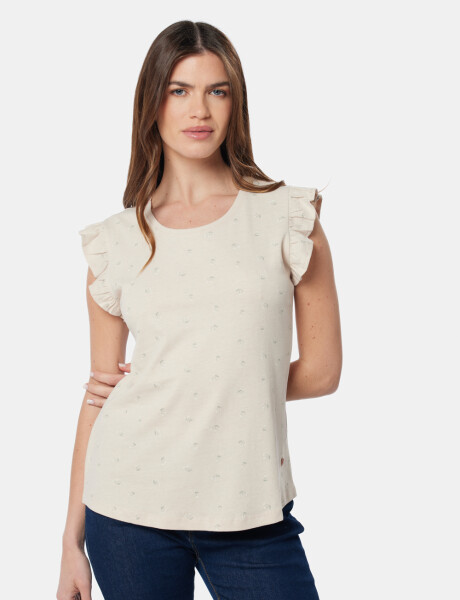 REMERA ESTAMPADA Beige