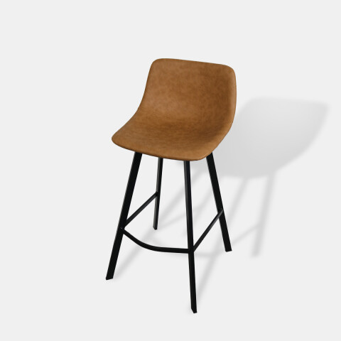 SILLA BAR CUERINA CAMEL 42X45X96CM Unica