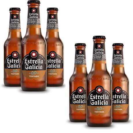Pack X6 Cerveza Estrella Galicia Tostada 0.0 sin Alcohol 001