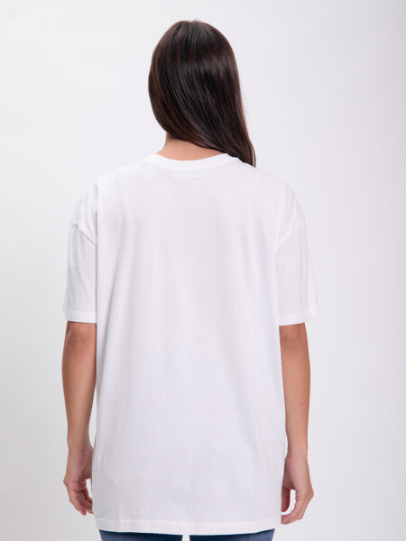 Remera oversize Flor Blanco