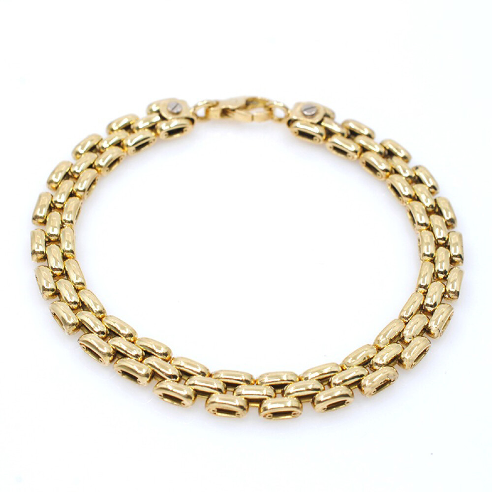 Pulsera en oro 18k amarillo, tipo panther 3 hilos Pulsera en oro 18k amarillo, tipo panther 3 hilos
