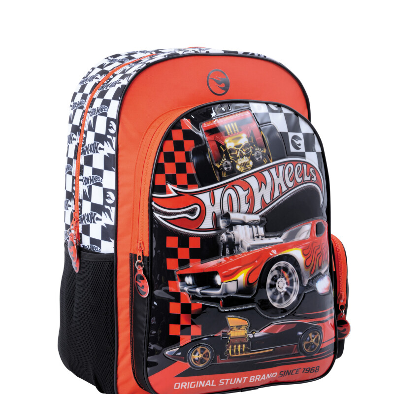Mochila Hot Wheels Rojo - Negro - Blanco