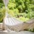 Hamaca Paraguaya Silla Colgante Reforzada Jardín Bolso + Acc Variante Color Blanco