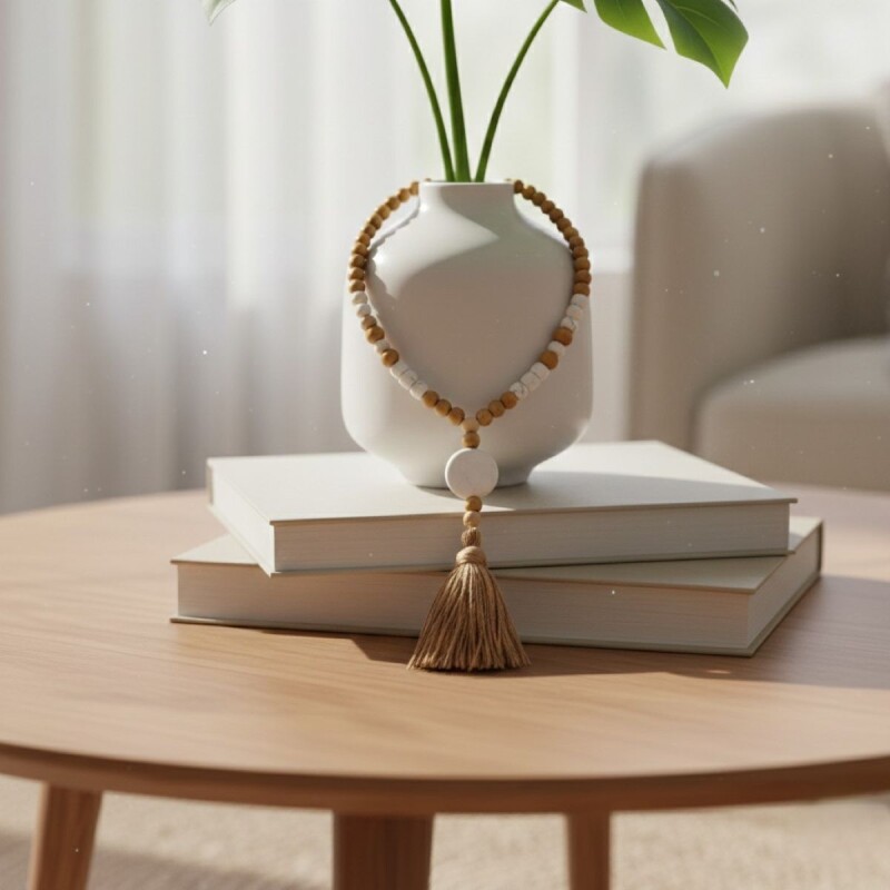 ADORNO CADENA MARRON COMB 12X8X2CM Unica