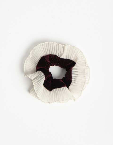 Skunzies Velvet Maxi Scrunchie Mix Texturas - Combinacion Bicolor