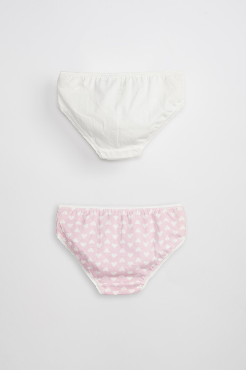 Pack x2 bombachas Corazones Rosa