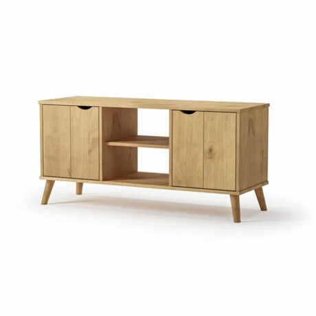RACK APARADOR PARA TV O AUDIO 2 PUERTAS EN MADERA MACIZA MADERA
