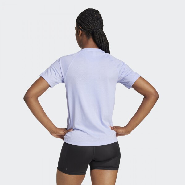 Remera Adidas Own The Run 3 Rayas Violeta