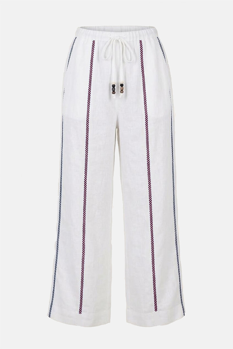 PANTALON LINO CRUZ - BLANCO 