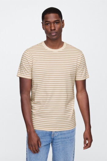 Remera A Rayas Hombre Ivory Frost