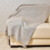 Manta para sillón y cama algodón Rayas Greige 230cm