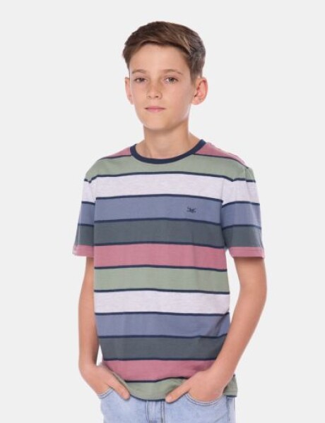 REMERA RAYADA Verde