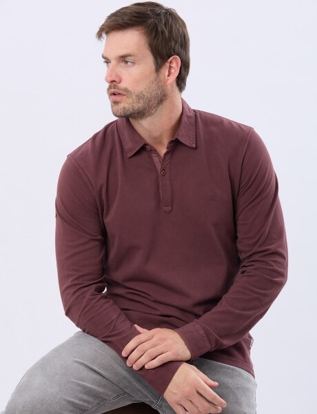 REMERA POLO LISA PIQUE Bordo