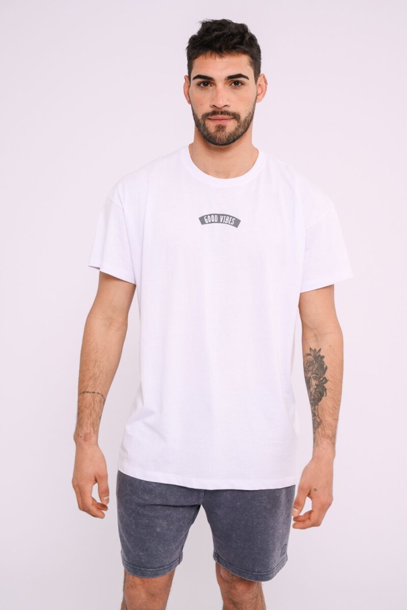 Remera oversize estampada - Blanco 