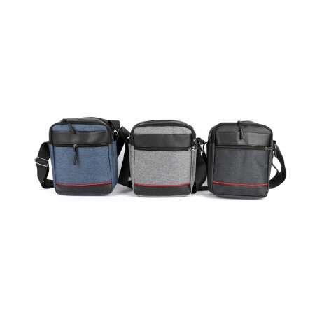 Morral Canva Clásico combinado con bolsillos y cierre Azul