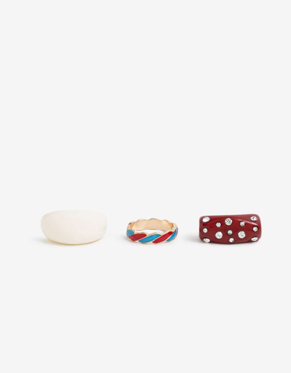 Sets Anillos Lucky charm - Combinacion multicolor 