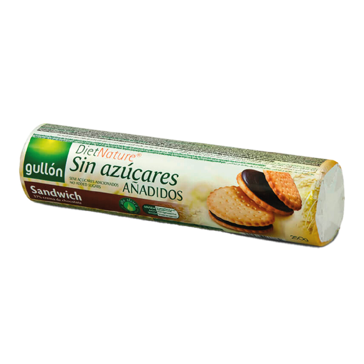 Galletas Sandwiche De Chocolate Sin Azúcar Gullon 225g 