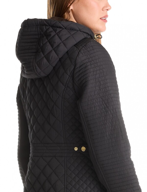 Campera Matelassé & Capucha NEGRO