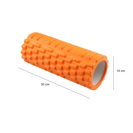 Rolo Rodillo 33 cm Para Pilates Yoga Varios Colores Naranja