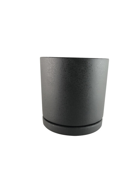 MACETA CERAMICA C/PLATO 16.5X16.5X15.5CM NEGRO MACETA CERAMICA C/PLATO 16.5X16.5X15.5CM NEGRO