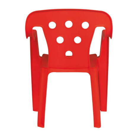 Silla Infantil Apoya Brazos 40kg Polipropileno Protección UV Rojo