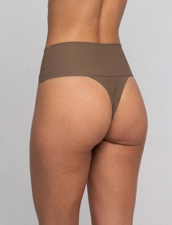 Pack De 3 Thongs Moldeadoras De Cintura Alta TOSTADO