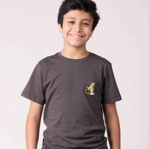 Remera Niño Rusty Gris Oscuro