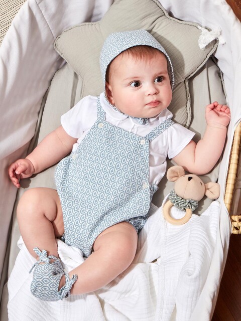 Camiseta Con Cuello Bebe Blanco