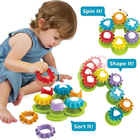 Encastre de Formas y Engranajes Shape N Spin Yookidoo +12 Me MULTICOLOR