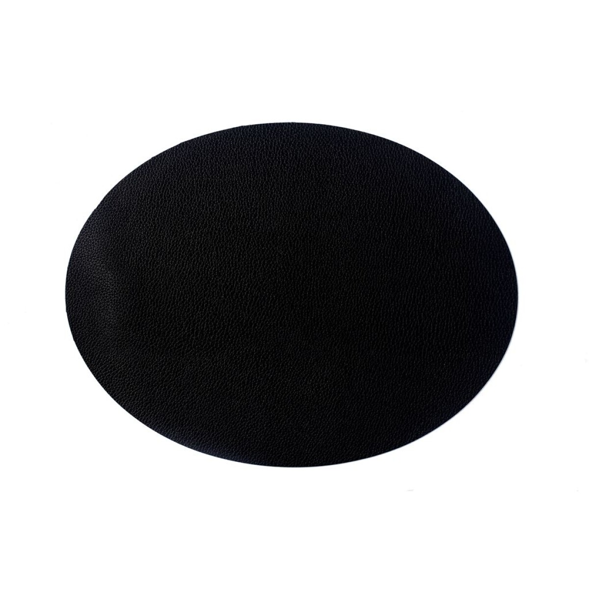 INDIVIDUAL PVC SIMIL CUERO OVAL 43X33 NEGRO 