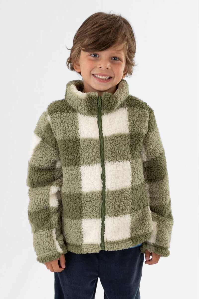 Campera infantil checks - Verde claro 