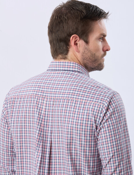CAMISA SPORT A CUADROS Rosa