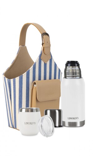 KIT MATERO HOUSES TELAR RAYAS AZUL C/ BLANCO