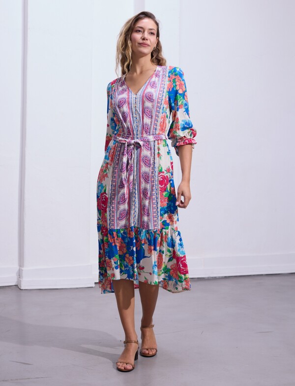 Vestido Drew MULTI/AZUL