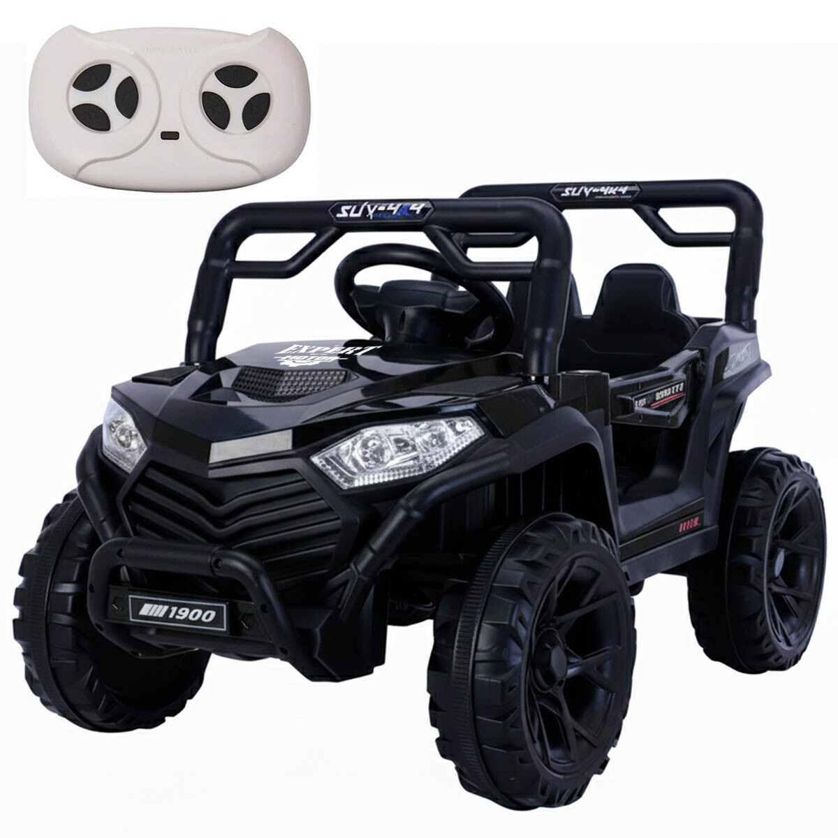 Auto Cuatriciclo A Bateria Arenero Luz Y Sonido - Negro 