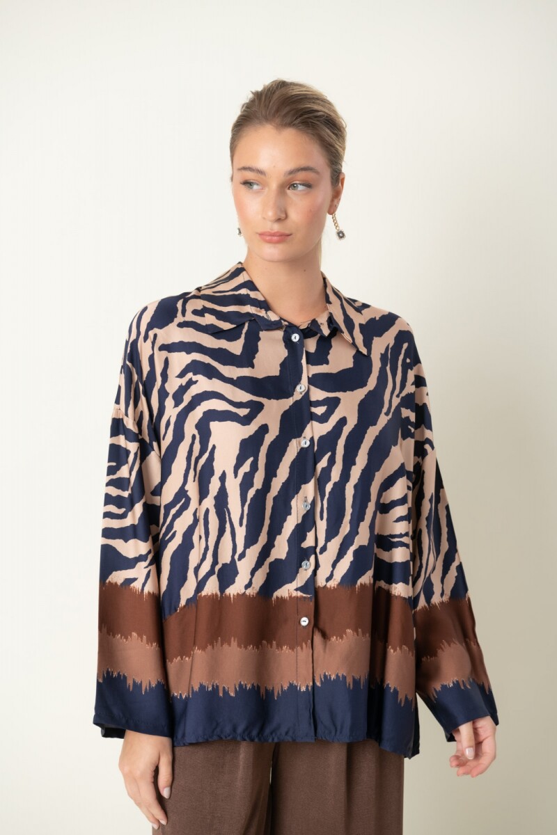 CAMISA OJO DE TIGRE - Azul 