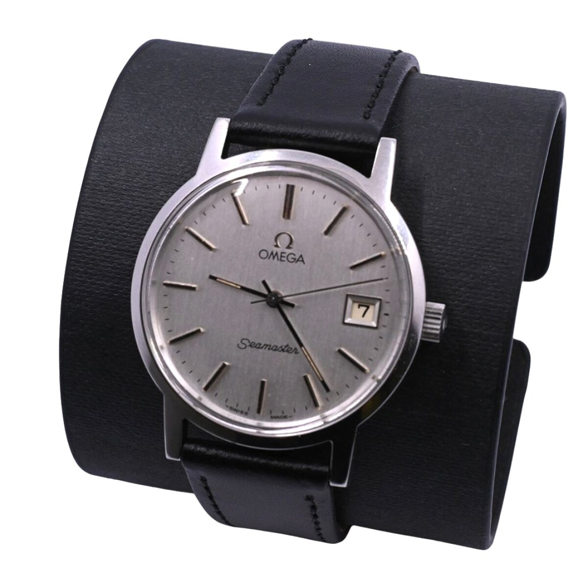 Omega Seamaster acero, 1360099 movimiento con calendario rápido, acero 35 mm año 1980. 