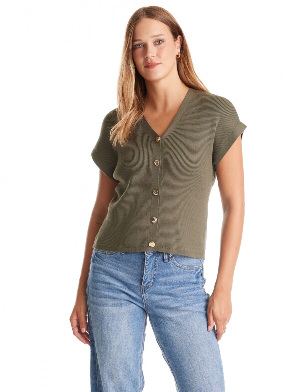 Cardigan Escote En V OLIVA